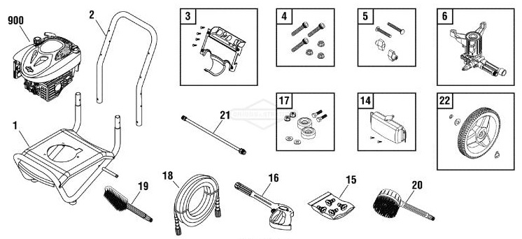 BRUTE 020409-0 power washer parts